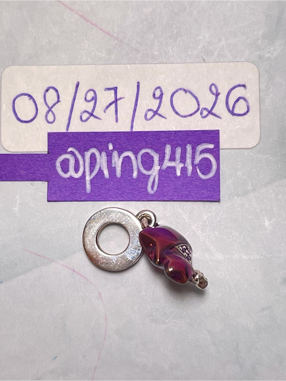 Pandora Stella Della Fortuna Purple Star dangle - Picture 7 of 10